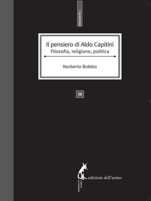 cover image of Il pensiero di Aldo Capitini. Filosofia, religione, politica